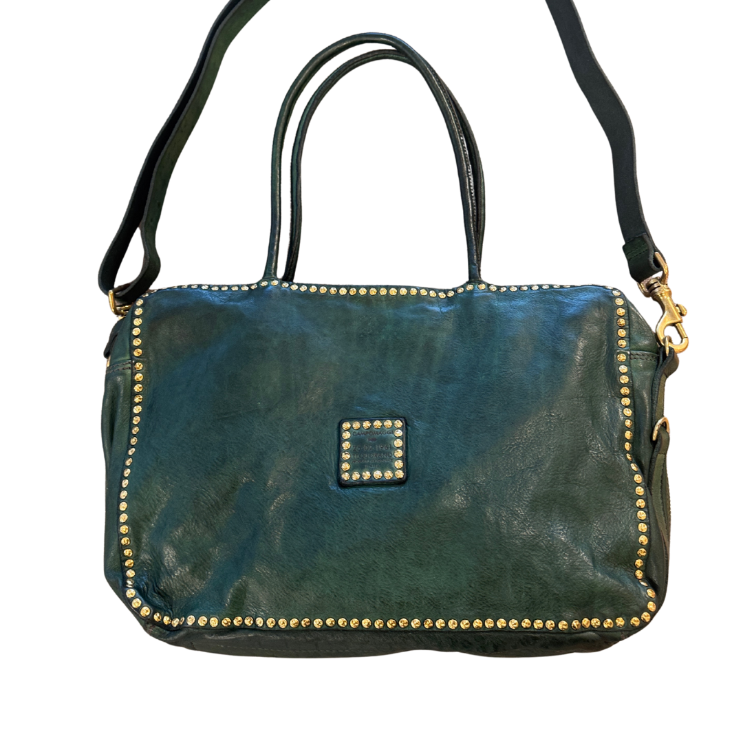 Simona Green leather bag by Campomaggi