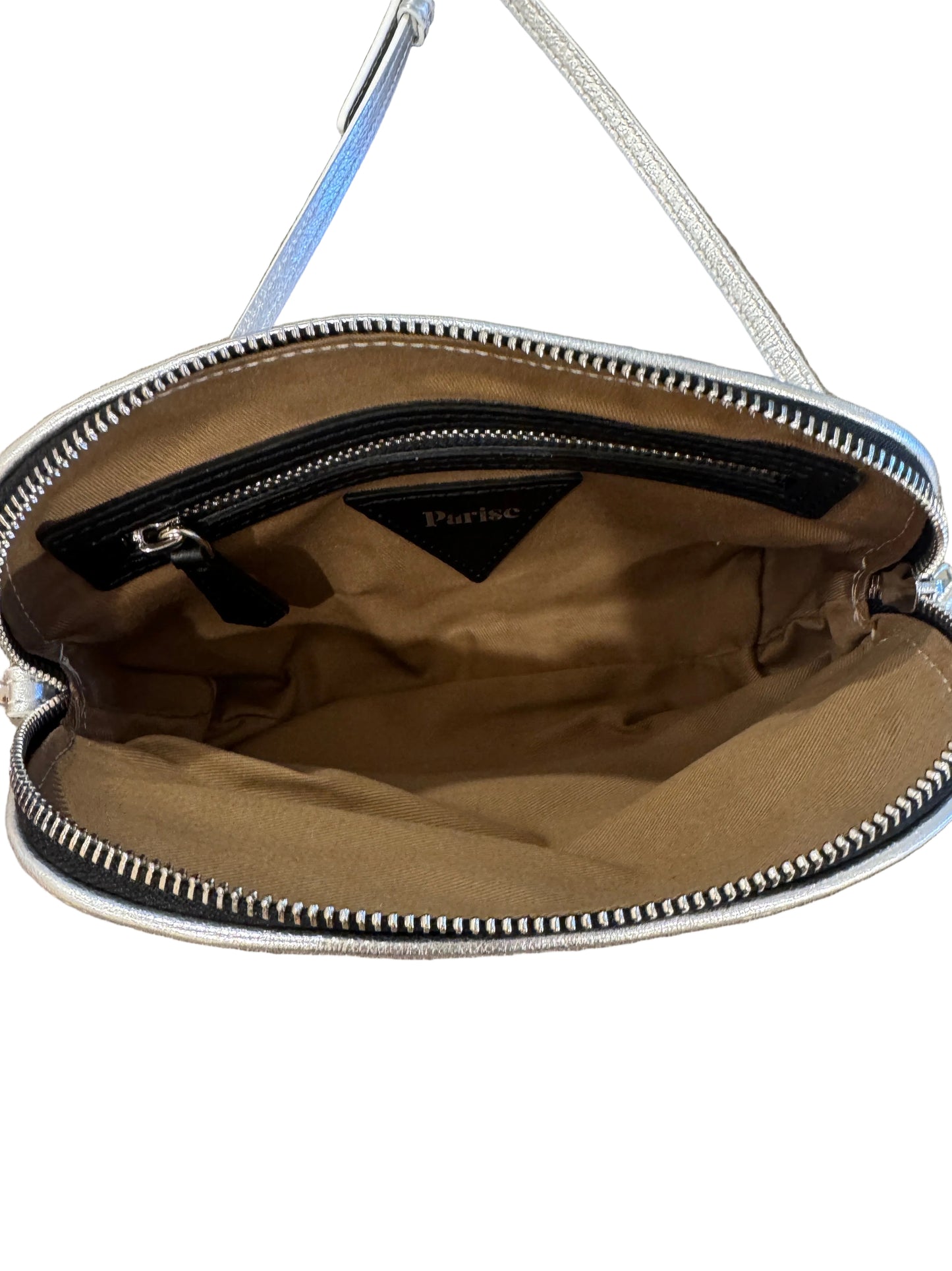 Silver Crossbody Bag by Parise