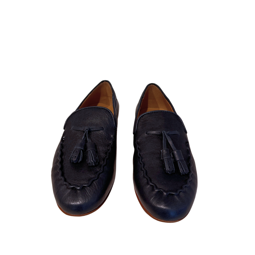 Pickle navy leather by Pedro Miralles