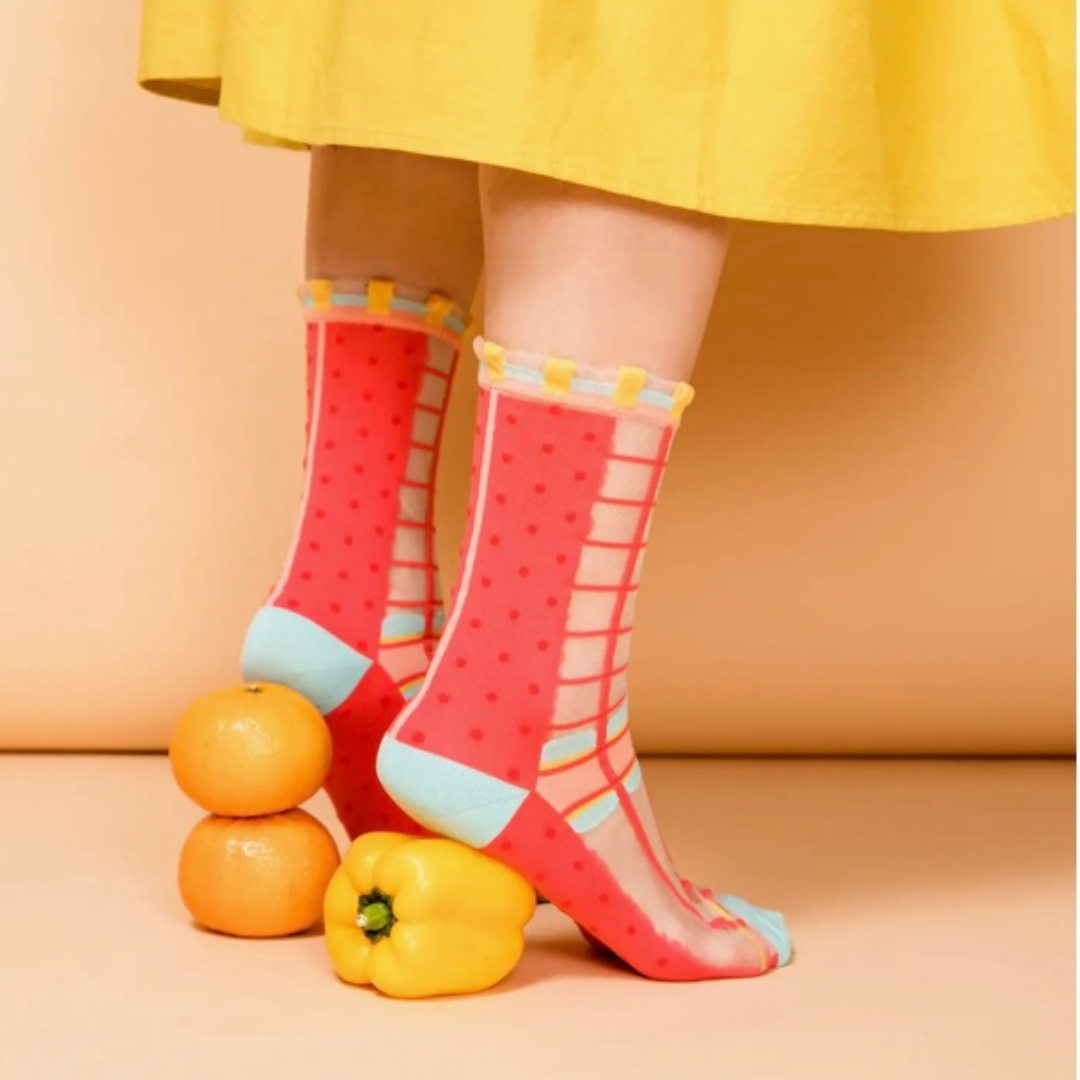 Polka Dots Watermelon Pink Size 3.5/7.5 Papeself