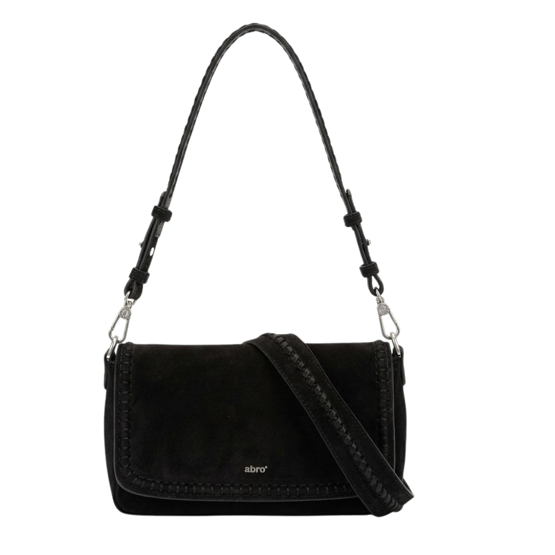Signature small suede black bag