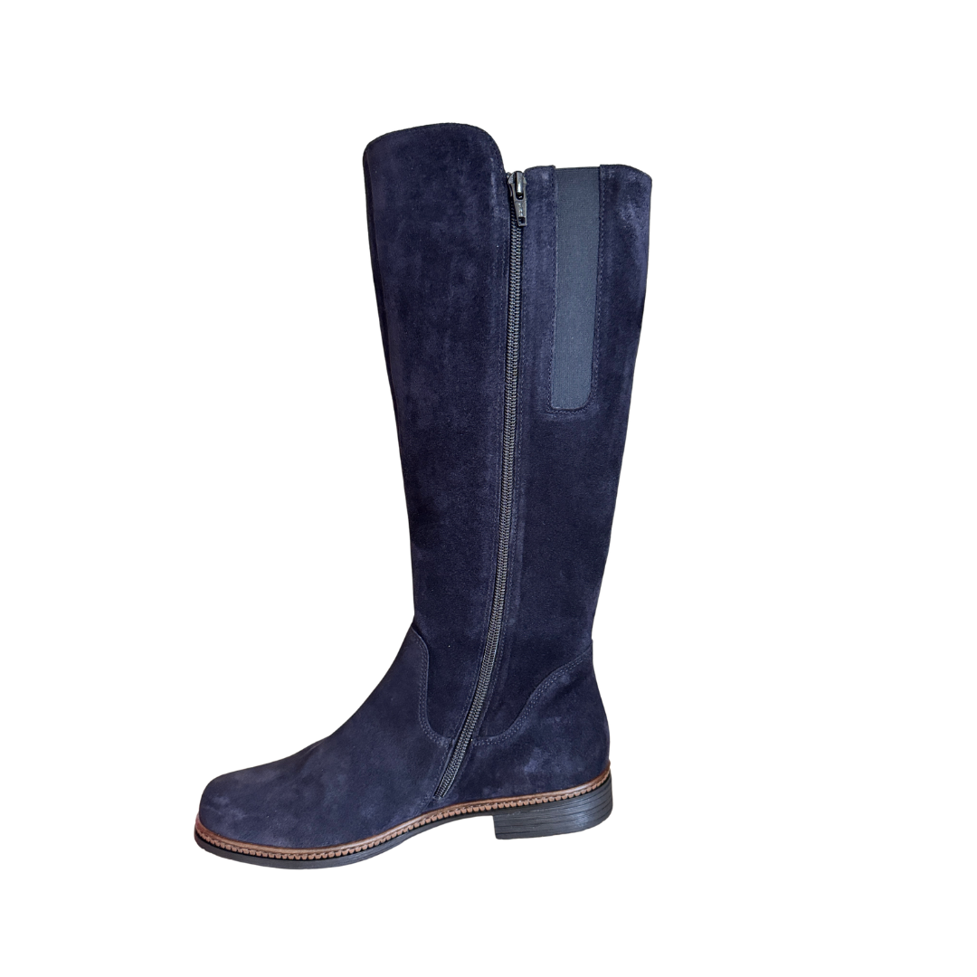 Nightingale navy suede boot by Gabor