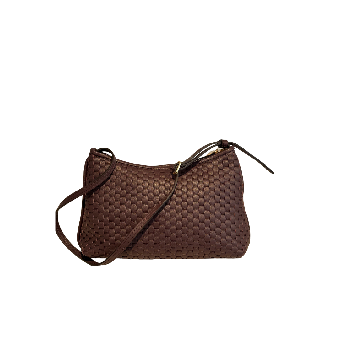 Woven leather bag by Parise