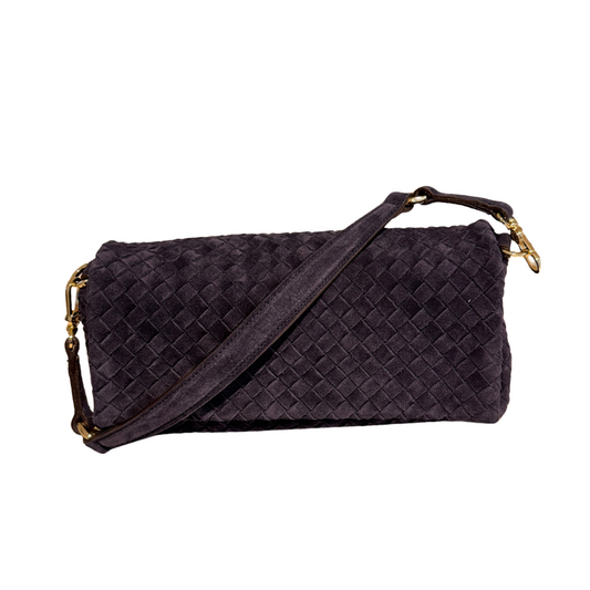 Mila Navy Woven Suede Abro