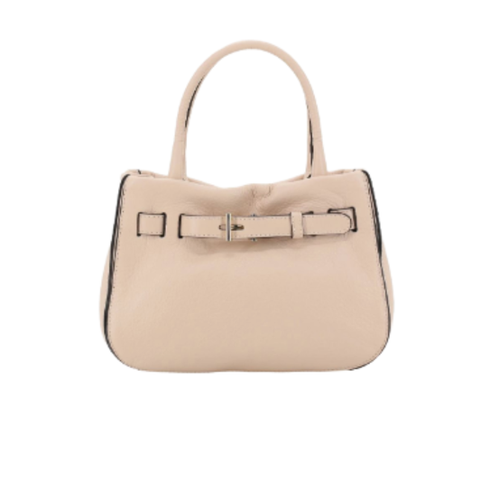 Small pale pink Jill leather bag by Abro