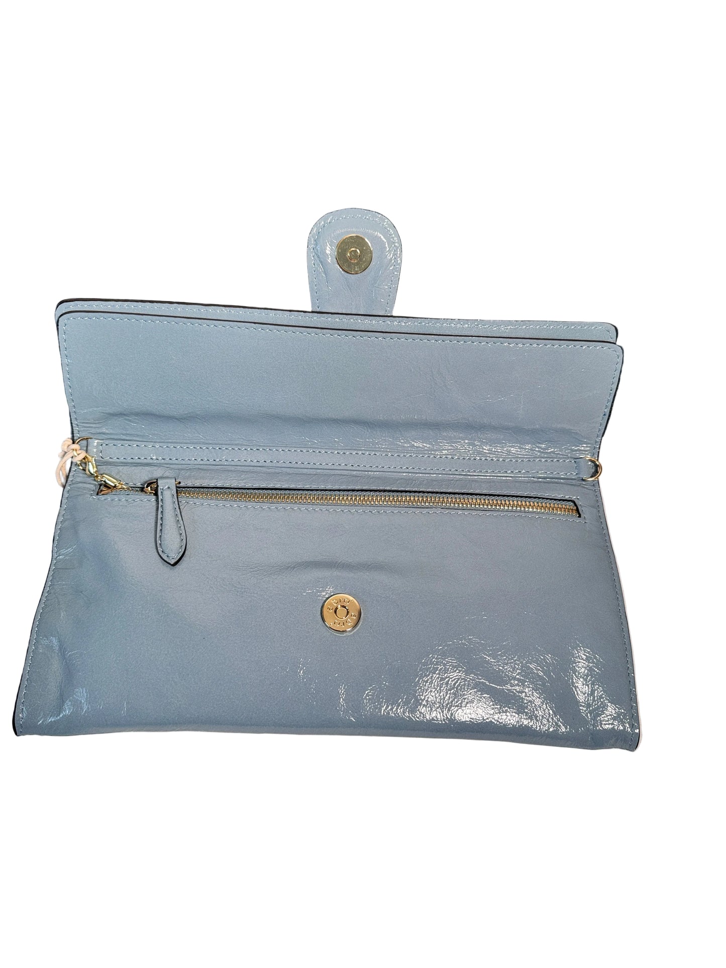 Venice patent teal bag by Abro