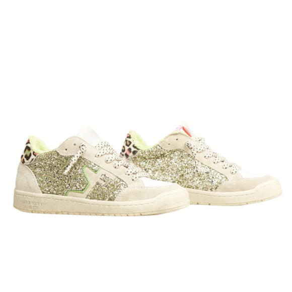 San Diego Green Glitter white