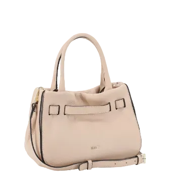 Small pale pink Jill leather bag by Abro